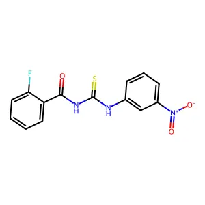 2-fluoro-N-[(3-nitrophenyl)carbamothioyl]benzamide structure