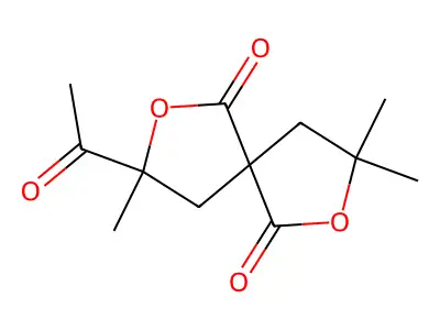 3-Acetyl-3,8,8-trimethyl-2,7-dioxaspiro[4.4]nonane-1,6-dione structure