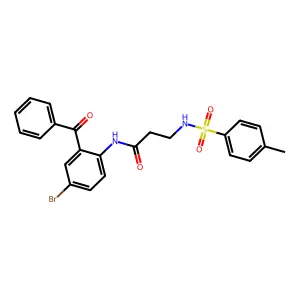 N-(2-benzoyl-4-bromophenyl)-3-[(4-methylphenyl)sulfonylamino]propanamide structure