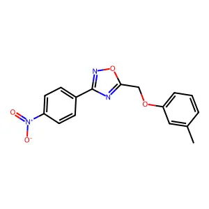 5-[(3-Methylphenoxy)methyl]-3-(4-nitrophenyl)-1,2,4-oxadiazole structure