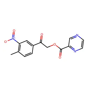 [2-(4-Methyl-3-nitrophenyl)-2-oxoethyl] pyrazine-2-carboxylate structure
