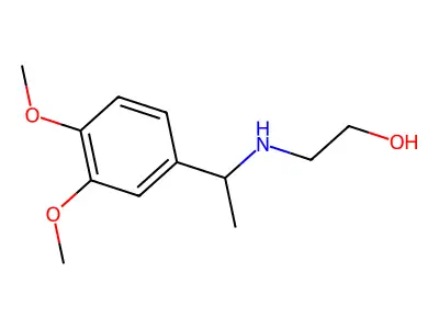 2-[1-(3,4-Dimethoxy-phenyl)-ethylamino]-ethanol structure