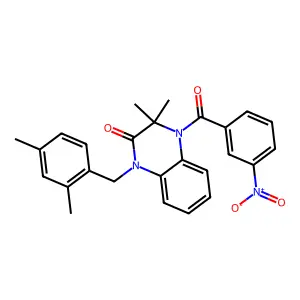1-[(2,4-Dimethylphenyl)methyl]-3,3-dimethyl-4-(3-nitrobenzoyl)quinoxalin-2-one structure