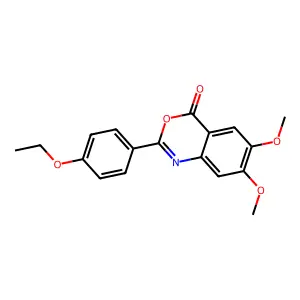 2-(4-Ethoxyphenyl)-6,7-dimethoxy-3,1-benzoxazin-4-one structure