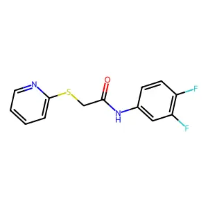 N-(3,4-difluorophenyl)-2-(pyridin-2-ylsulfanyl)acetamide structure