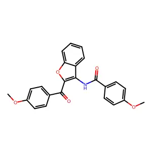 4-methoxy-N-[2-(4-methoxybenzoyl)-1-benzofuran-3-yl]benzamide structure