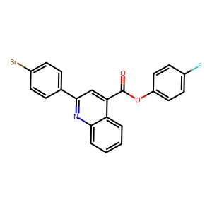 4-Fluorophenyl 2-(4-bromophenyl)-4-quinolinecarboxylate structure