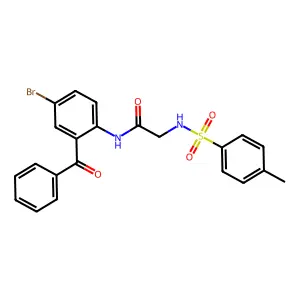 N-(2-benzoyl-4-bromophenyl)-2-[(4-methylphenyl)sulfonylamino]acetamide structure