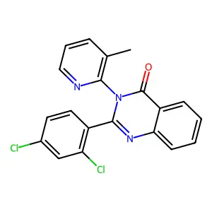 2-(2,4-dichlorophenyl)-3-(3-methylpyridin-2-yl)quinazolin-4(3H)-one structure