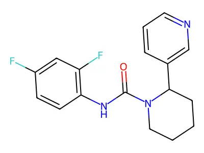 N-(2,4-difluorophenyl)-2-pyridin-3-ylpiperidine-1-carboxamide structure
