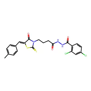 C22H19Cl2N3O3S2 structure