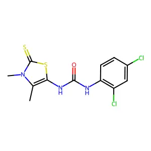 1-(2,4-Dichlorophenyl)-3-(3,4-dimethyl-2-sulfanylidene-1,3-thiazol-5-yl)urea structure