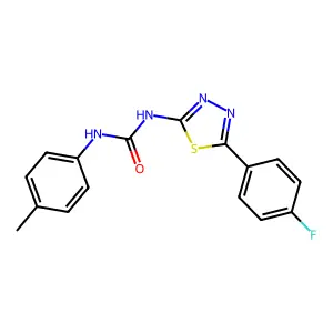 1-[5-(4-Fluorophenyl)-1,3,4-thiadiazol-2-yl]-3-(4-methylphenyl)urea structure