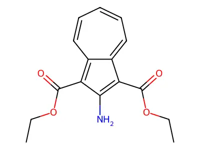 Diethyl 2-aminoazulene-1,3-dicarboxylate structure
