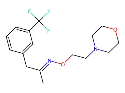 1-[M-(Trifluoromethyl)phenyl]-2-propanone O-(2-morpholinoethyl)oxime structure