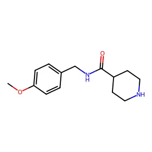 N-(4-methoxybenzyl)piperidine-4-carboxamide structure