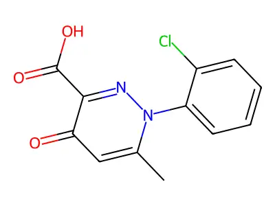 1-(2-Chlorophenyl)-6-methyl-4-oxo-1,4-dihydropyridazine-3-carboxylic acid structure