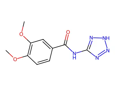 3,4-dimethoxy-N-(2H-tetrazol-5-yl)benzamide structure