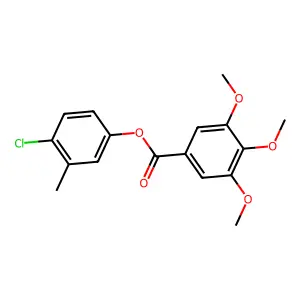 4-Chloro-3-methylphenyl 3,4,5-trimethoxybenzoate structure