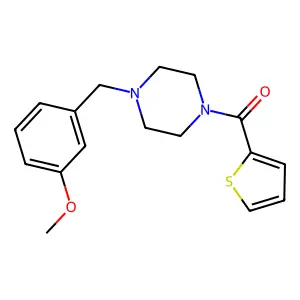 [4-[(3-Methoxyphenyl)methyl]piperazin-1-yl]-thiophen-2-ylmethanone structure
