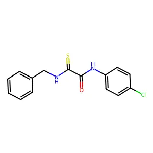 2-(benzylamino)-N-(4-chlorophenyl)-2-thioxoacetamide structure