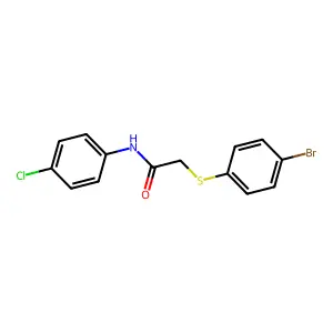 2-[(4-bromophenyl)sulfanyl]-N-(4-chlorophenyl)acetamide structure