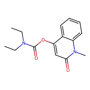 1-Methyl-2-oxo-1,2-dihydro-4-quinolinyl diethylcarbamate structure