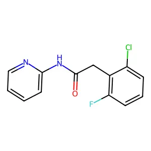 2-(2-chloro-6-fluorophenyl)-N-pyridin-2-ylacetamide structure