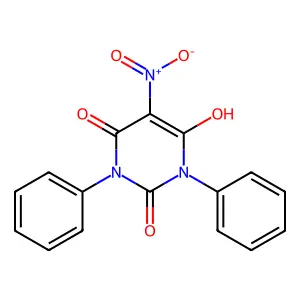 6-hydroxy-5-nitro-1,3-diphenyl-2,4(1H,3H)-pyrimidinedione structure