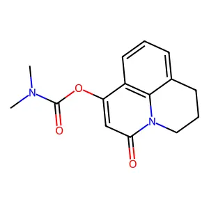 5-oxo-2,3-dihydro-1H,5H-pyrido[3,2,1-ij]quinolin-7-yl dimethylcarbamate structure