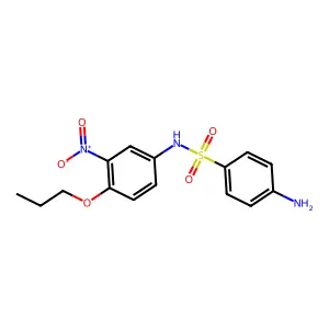 4-amino-N-{3-nitro-4-propoxyphenyl}benzenesulfonamide structure