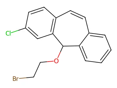 5-(2-bromoethoxy)-3-chloro-5H-dibenzo[a,d]cycloheptene structure
