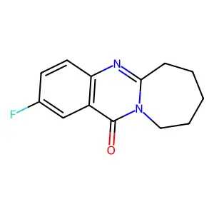 2-Fluoro-7,8,9,10-tetrahydroazepino(2,1-B)quinazolin-12(6H)-one structure