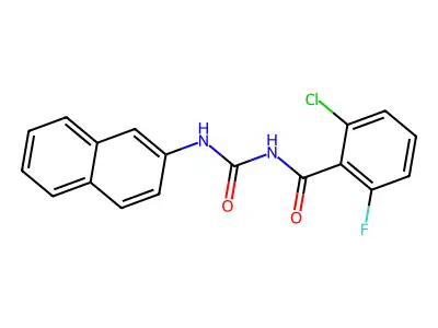 2-Chloro-6-fluoro-N-[(2-naphthalenylamino)carbonyl]benzamide structure