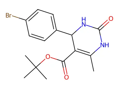 tert-butyl 4-(4-bromophenyl)-6-methyl-2-oxo-3,4-dihydro-1H-pyrimidine-5-carboxylate structure