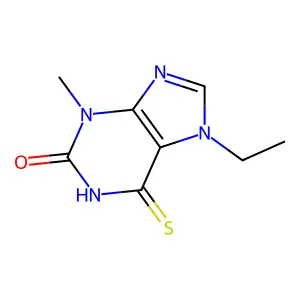 7-Ethyl-3-methyl-6-thioxo-6,7-dihydro-1H-purin-2(3H)-one structure