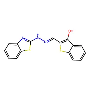 2-[(1,3-Benzothiazol-2-ylhydrazinylidene)methyl]-1-benzothiophen-3-ol structure