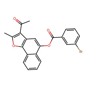 3-Acetyl-2-methylnaphtho[1,2-b]furan-5-yl 3-bromobenzoate structure