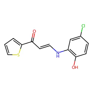 3-[(5-Chloro-2-hydroxyphenyl)amino]-1-(thiophen-2-yl)prop-2-en-1-one structure