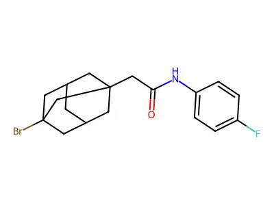 2-(3-bromoadamantan-1-yl)-N-(4-fluorophenyl)acetamide structure