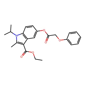 Ethyl 2-methyl-5-(2-phenoxyacetyl)oxy-1-propan-2-ylindole-3-carboxylate structure