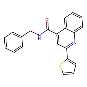 N-benzyl-2-thiophen-2-ylquinoline-4-carboxamide structure