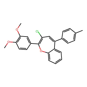 3-Chloro-2-(3,4-dimethoxyphenyl)-5-(4-methylphenyl)-1-benzoxepine structure
