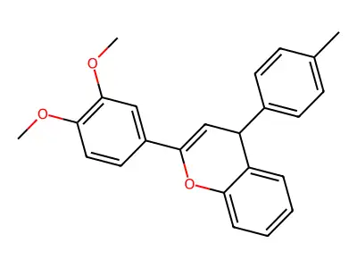 2-(3,4-dimethoxyphenyl)-4-(4-methylphenyl)-4H-chromene structure