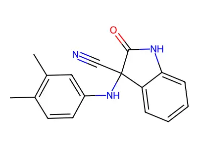 3-(3,4-dimethylanilino)-2-oxo-1H-indole-3-carbonitrile structure