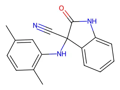 3-(2,5-Dimethylanilino)-2-oxoindoline-3-carbonitrile structure