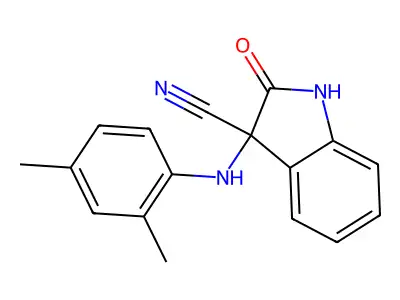 3-(2,4-dimethylanilino)-2-oxo-1H-indole-3-carbonitrile structure