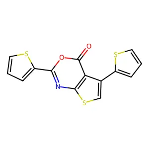 2,5-Dithiophen-2-ylthieno[2,3-d][1,3]oxazin-4-one structure