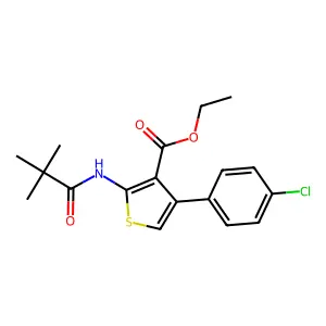 Ethyl 2-(2,2-dimethylpropanoylamino)-4-(4-chlorophenyl)thiophene-3-carboxylate structure