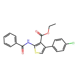 Ethyl 2-benzamido-4-(4-chlorophenyl)thiophene-3-carboxylate structure